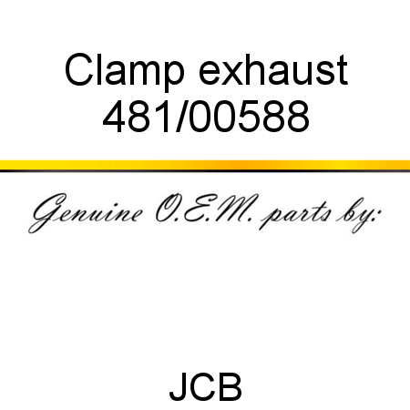 Clamp, exhaust 481/00588