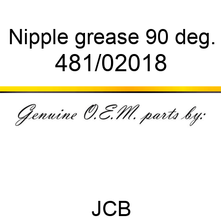 Nipple, grease, 90 deg. 481/02018