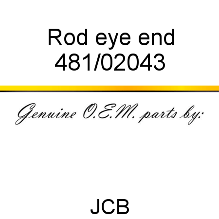 Rod eye end 481/02043