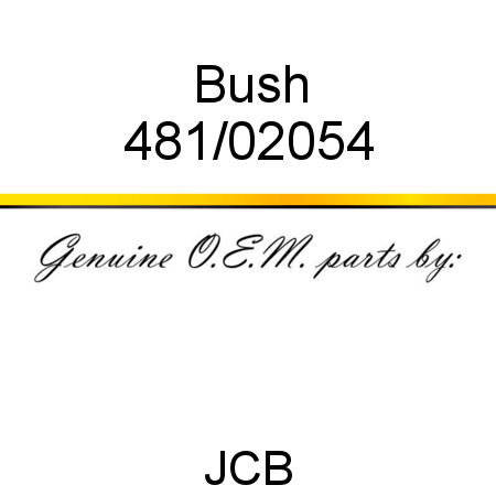 Bush 481/02054