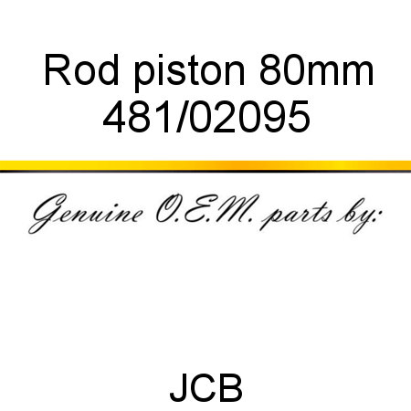 Rod, piston 80mm 481/02095