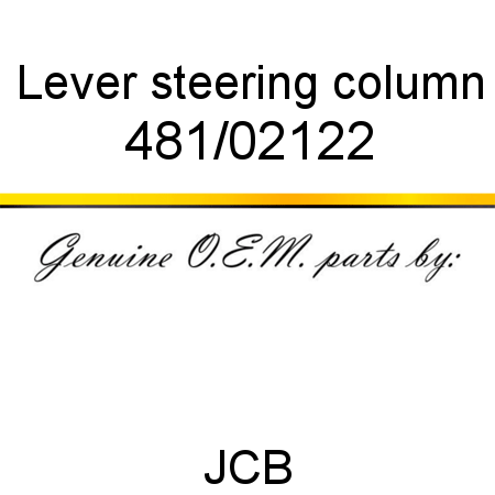 Lever, steering column 481/02122
