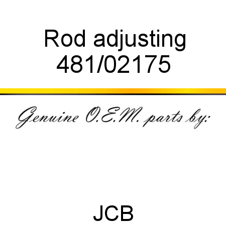 Rod, adjusting 481/02175