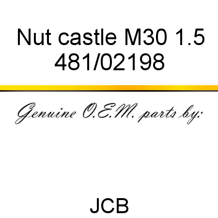 Nut castle M30 1.5 481/02198