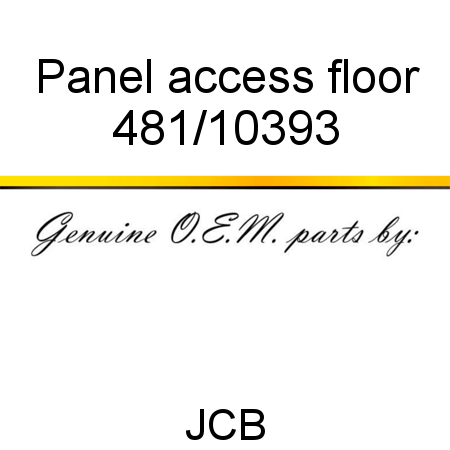 Panel, access, floor 481/10393