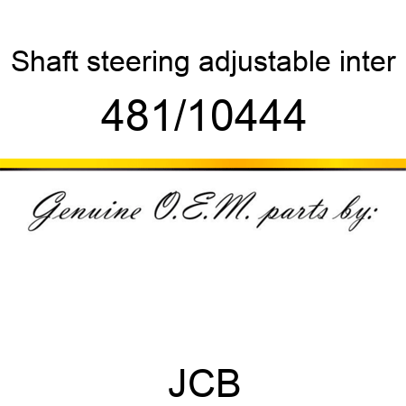 Shaft, steering, adjustable, inter 481/10444