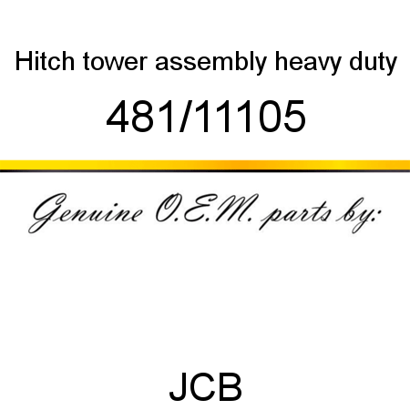 Hitch, tower assembly, heavy duty 481/11105