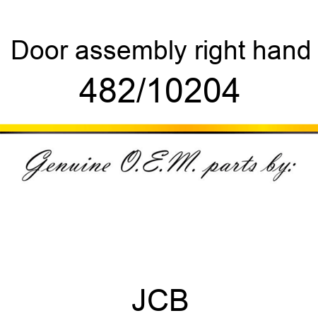 Door, assembly, right hand 482/10204