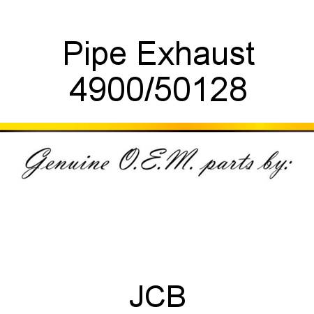 Pipe, Exhaust 4900/50128