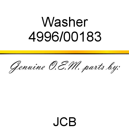 Washer 4996/00183