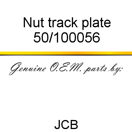 Nut, track plate 50/100056