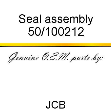 Seal, assembly 50/100212