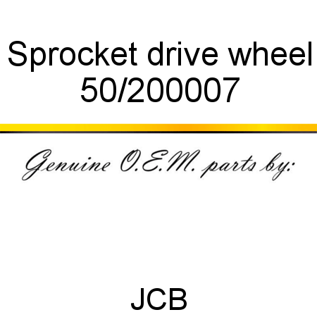 Sprocket, drive wheel 50/200007