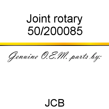 Joint, rotary 50/200085