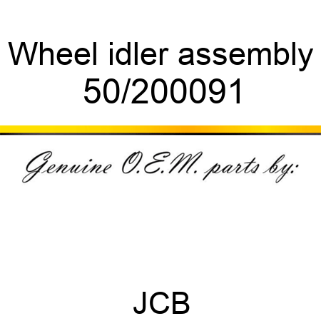 Wheel, idler assembly 50/200091