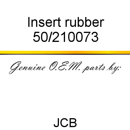 Insert, rubber 50/210073