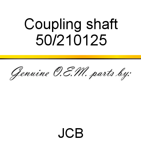 Coupling, shaft 50/210125