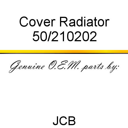 Cover, Radiator 50/210202