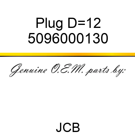 Plug D=12 5096000130