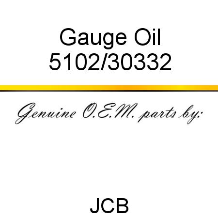 Gauge, Oil 5102/30332