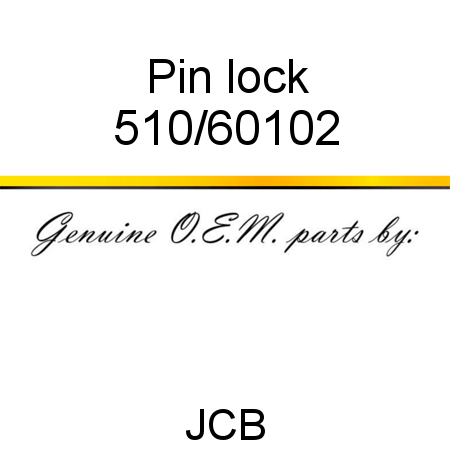 Pin, lock 510/60102