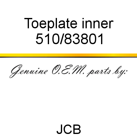 Toeplate, inner 510/83801