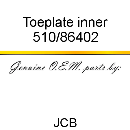 Toeplate, inner 510/86402