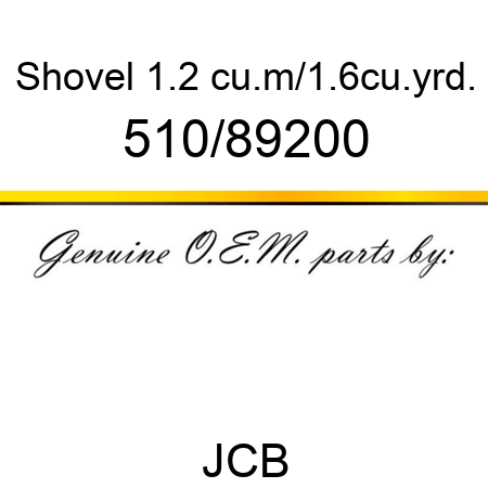 Shovel, 1.2 cu.m/1.6cu.yrd. 510/89200