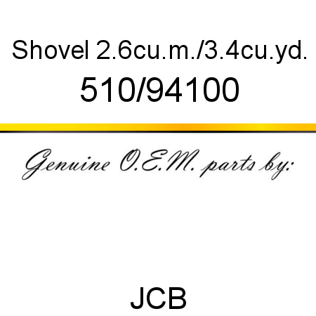 Shovel, 2.6cu.m./3.4cu.yd. 510/94100