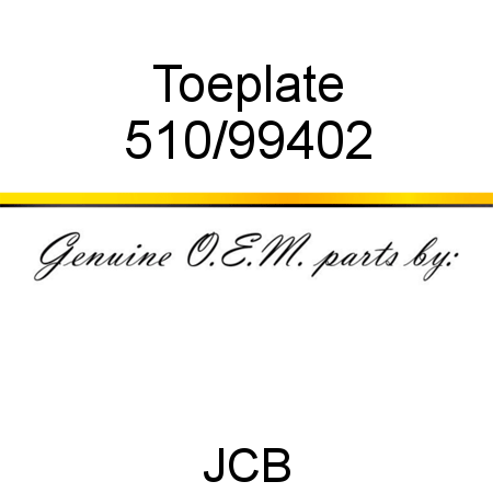 Toeplate 510/99402