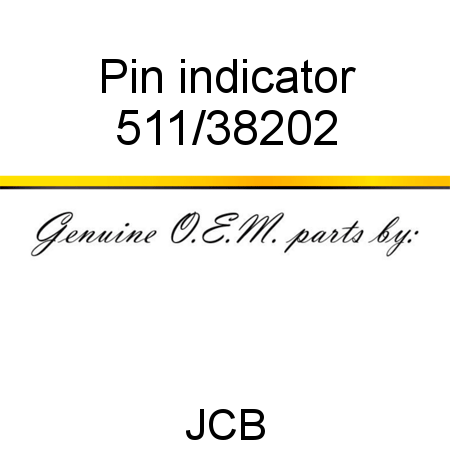 Pin, indicator 511/38202