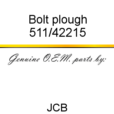 Bolt, plough 511/42215