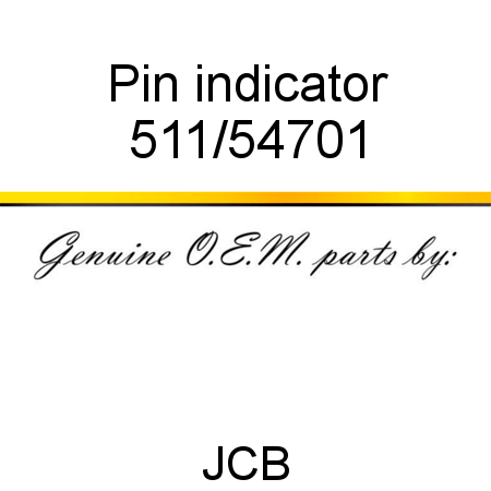 Pin, indicator 511/54701