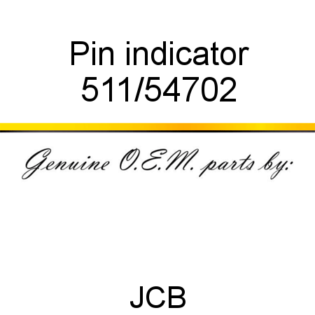 Pin, indicator 511/54702