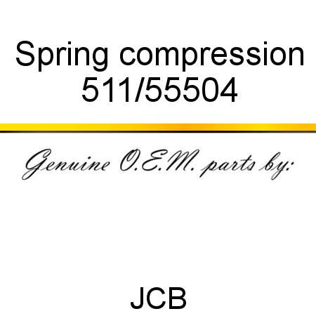 Spring, compression 511/55504