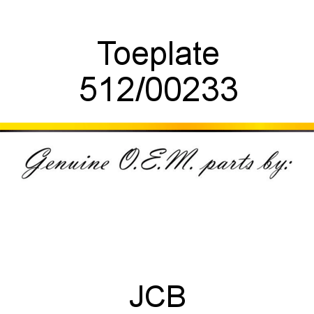 Toeplate 512/00233