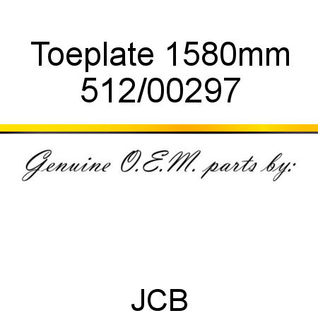 Toeplate, 1580mm 512/00297