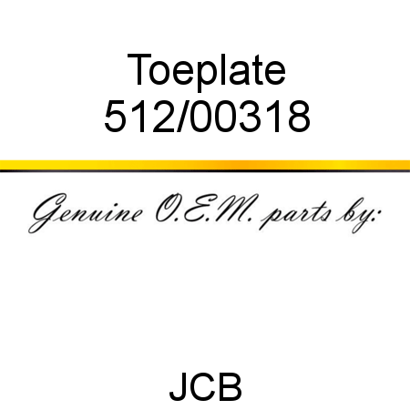 Toeplate 512/00318