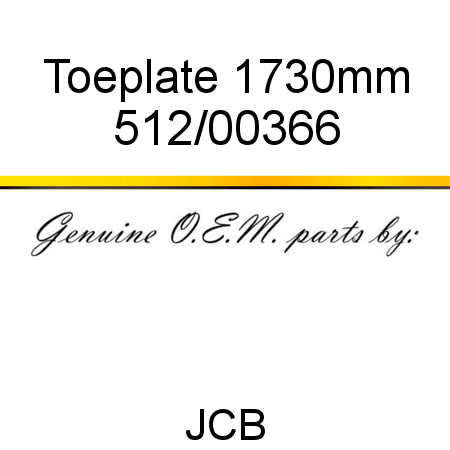 Toeplate, 1730mm 512/00366