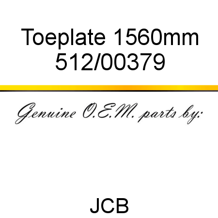 Toeplate, 1560mm 512/00379