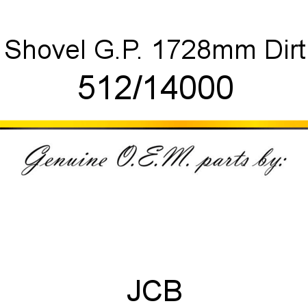 Shovel, G.P., 1728mm, Dirt 512/14000