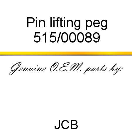 Pin, lifting peg 515/00089