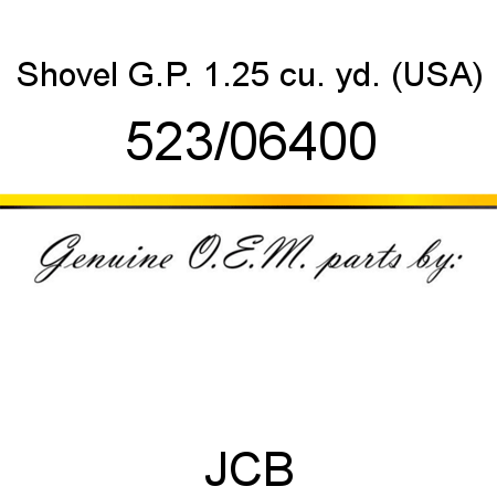 Shovel, G.P. 1.25 cu. yd., (USA) 523/06400