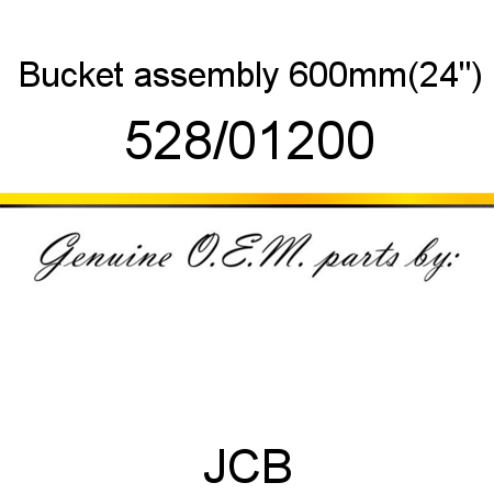 Bucket, assembly, 600mm(24