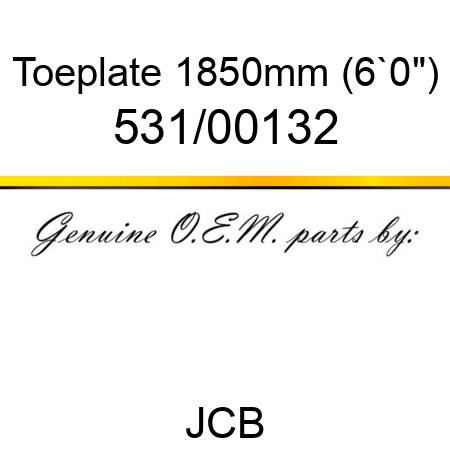 Toeplate, 1850mm (6`0