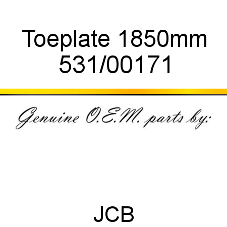 Toeplate, 1850mm 531/00171