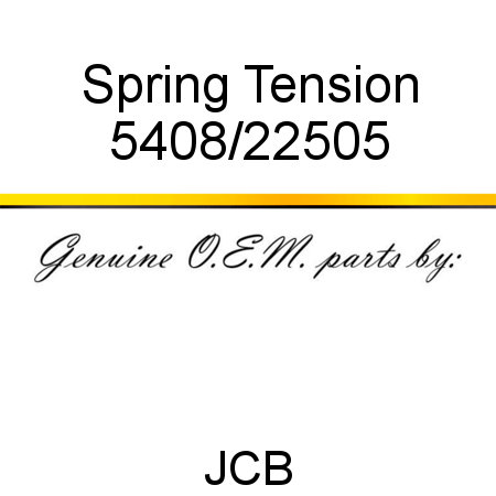 Spring, Tension 5408/22505