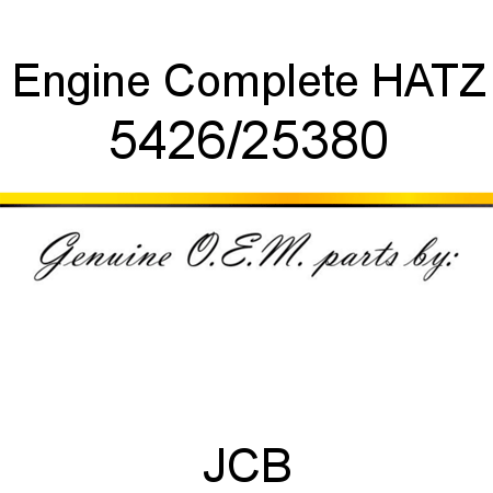 Engine, Complete, HATZ 5426/25380