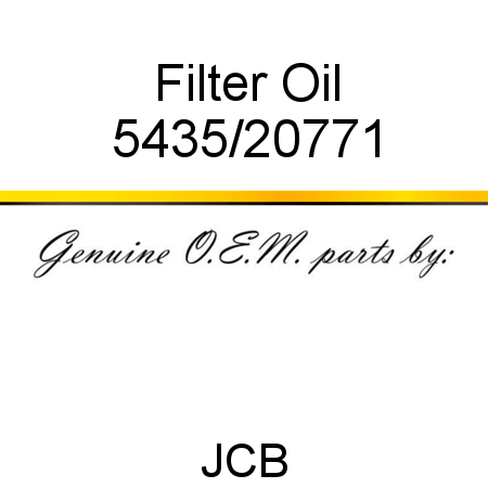 Filter, Oil 5435/20771