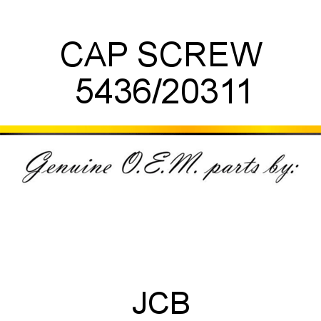 CAP SCREW 5436/20311